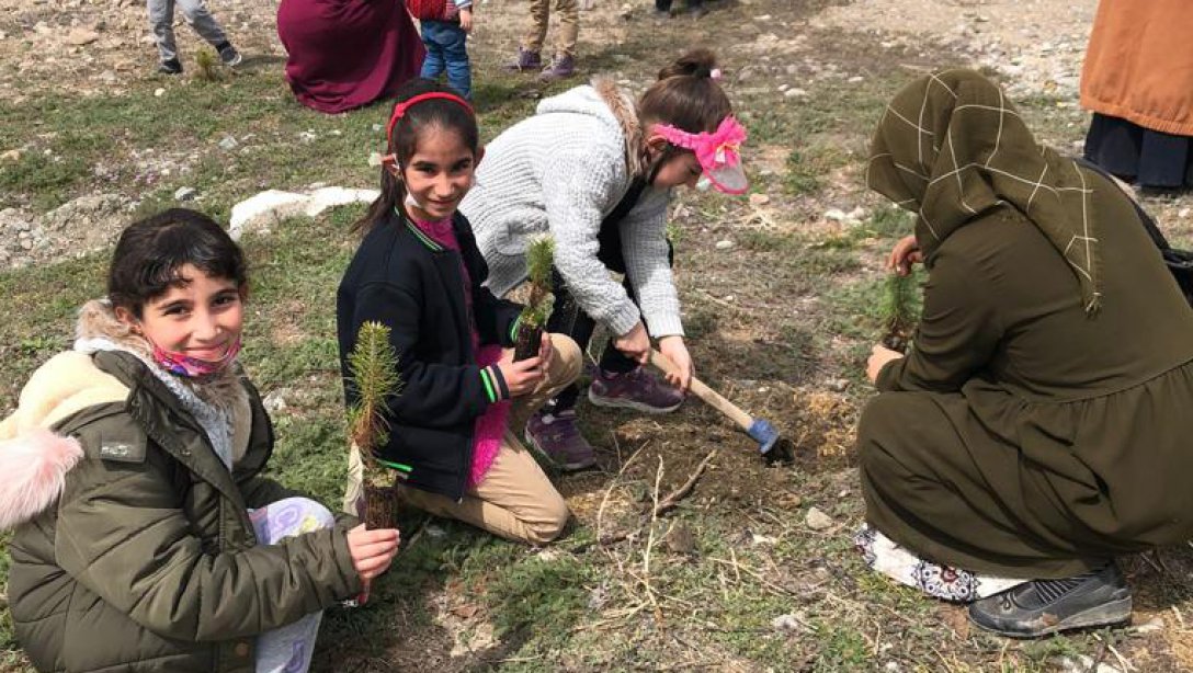 Üzümlü Nusret Yılmaz İlkokulu'nun Geleneksel Ağaç Dikim ve Piknik Şenliğinden Kareler